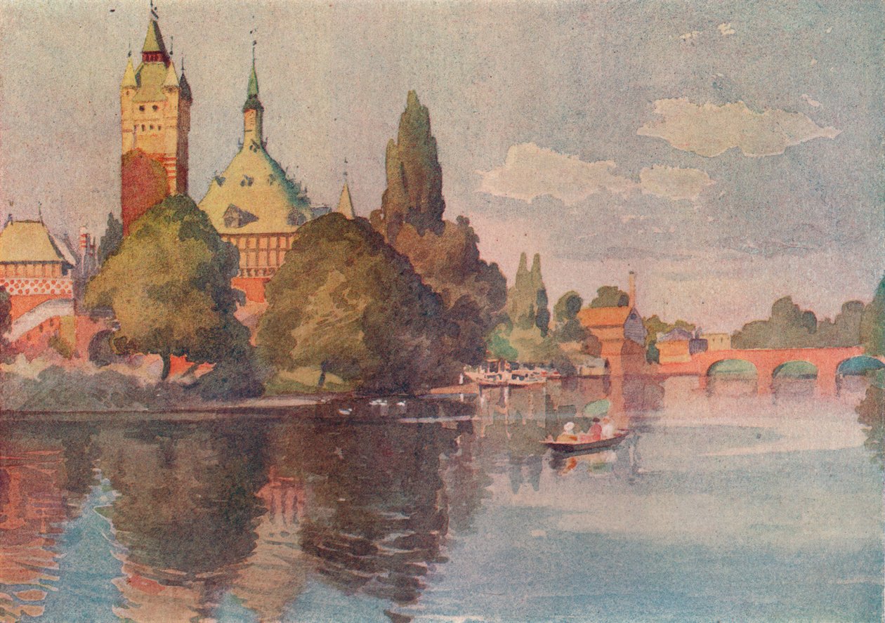 The Shakespeare Memorial Theatre, Stratford On Avon, c1905 od Buddig Anwylini Pughe