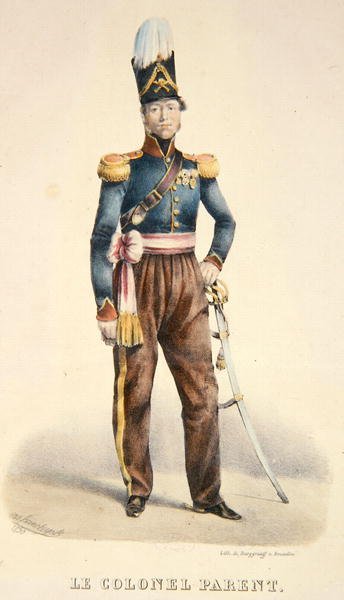 Plukovník Pierre Joseph Parent († 1881) kolem roku 1831 (barevné lito) od Burggraaf Burggraaf