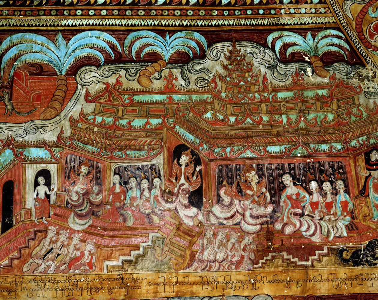 Soudní scéna od Burmese School