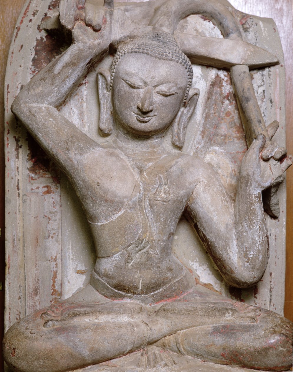 Sedící Buddha si stříhal vlasy od Burmese School