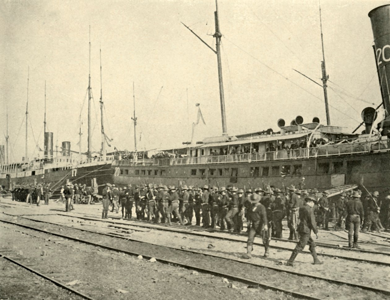 13. pěchota po cvičení, španělsko-americká válka, červen 1898, 1899. od Burr McIntosh