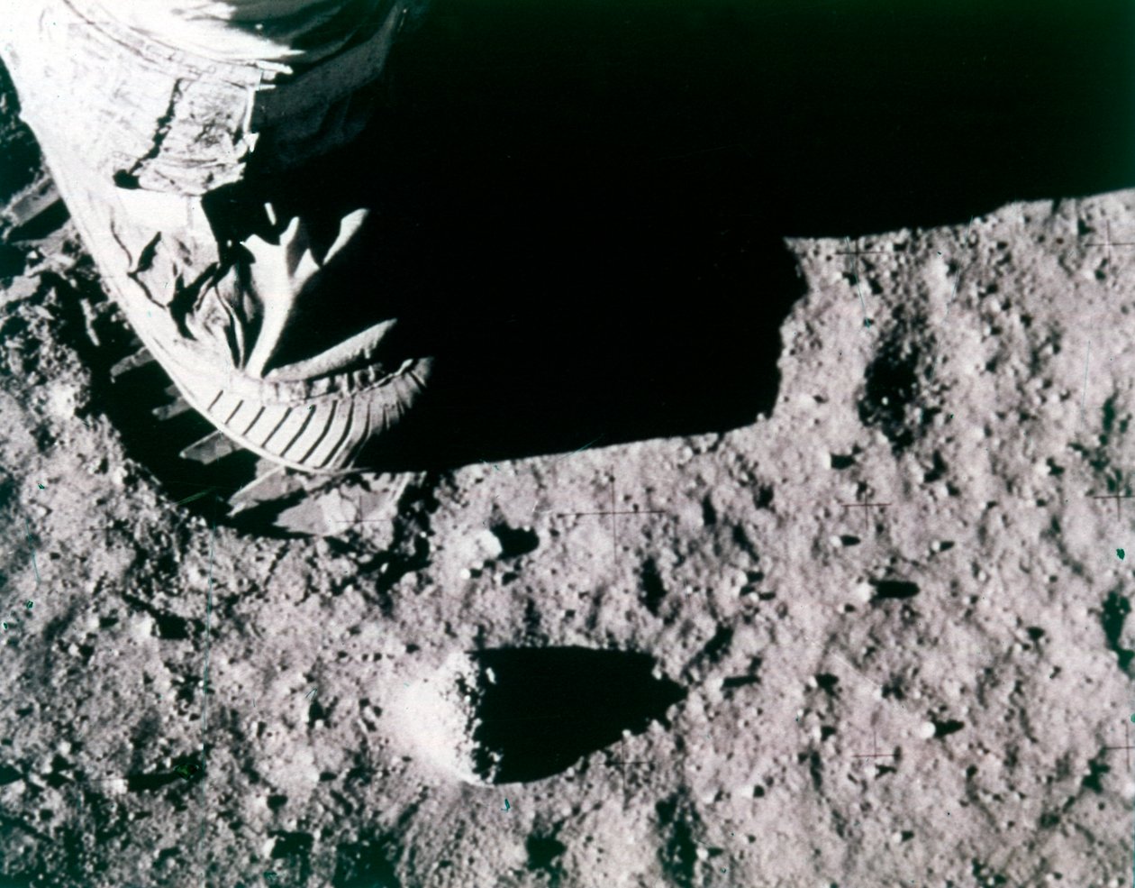 Stopa Buzze Aldrina na Měsíci, mise Apollo 11, červenec 1969. od Buzz Aldrin