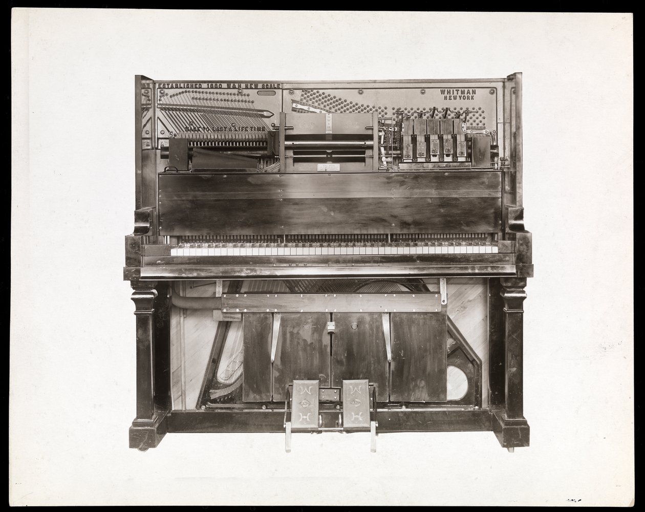 Hráč na klavír, 1915-16 (stříbrný želatinový tisk) od Byron Company
