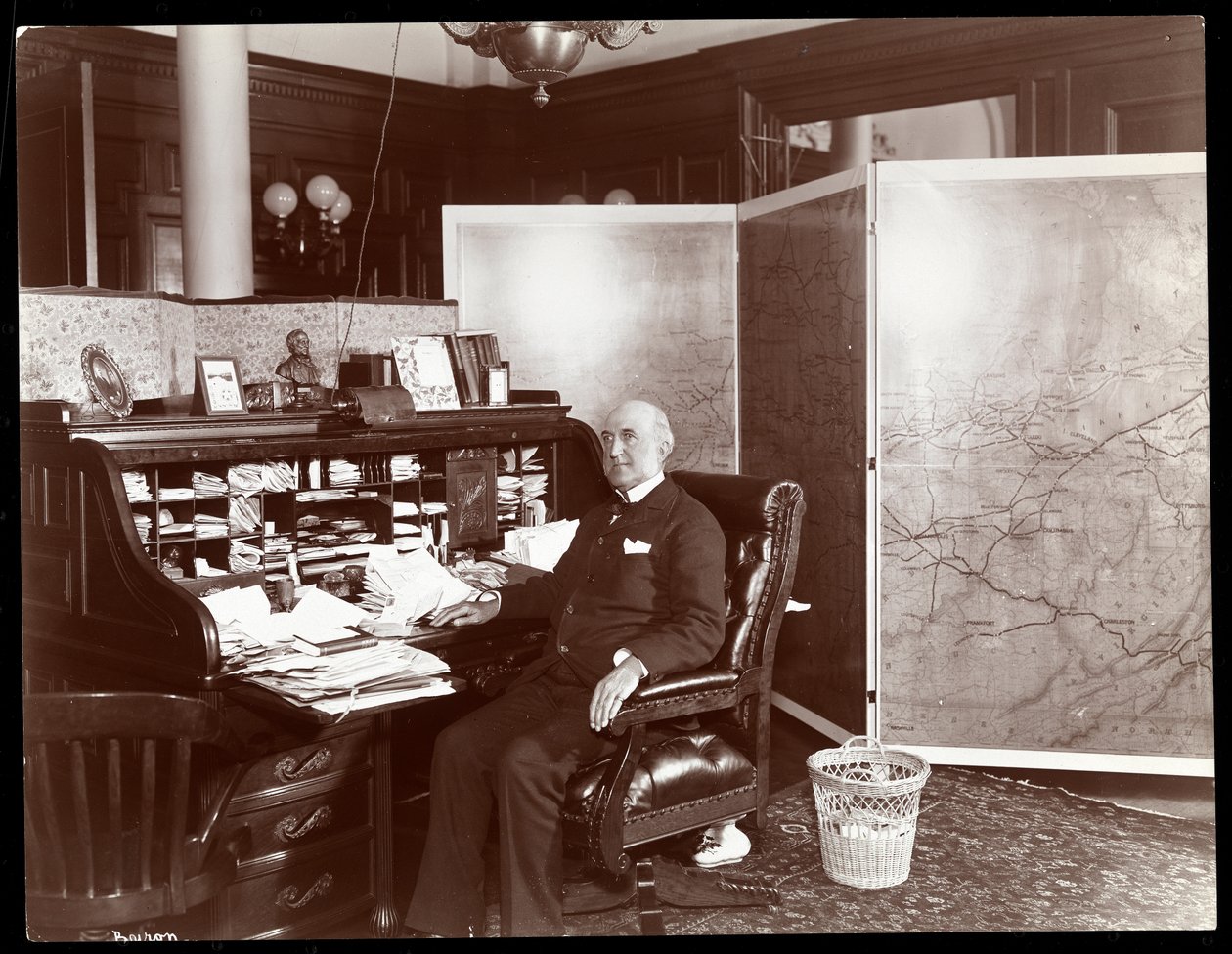 Chauncey Depew ve své kanceláři, New York, 1898 (stříbrný želatinový tisk) od Byron Company