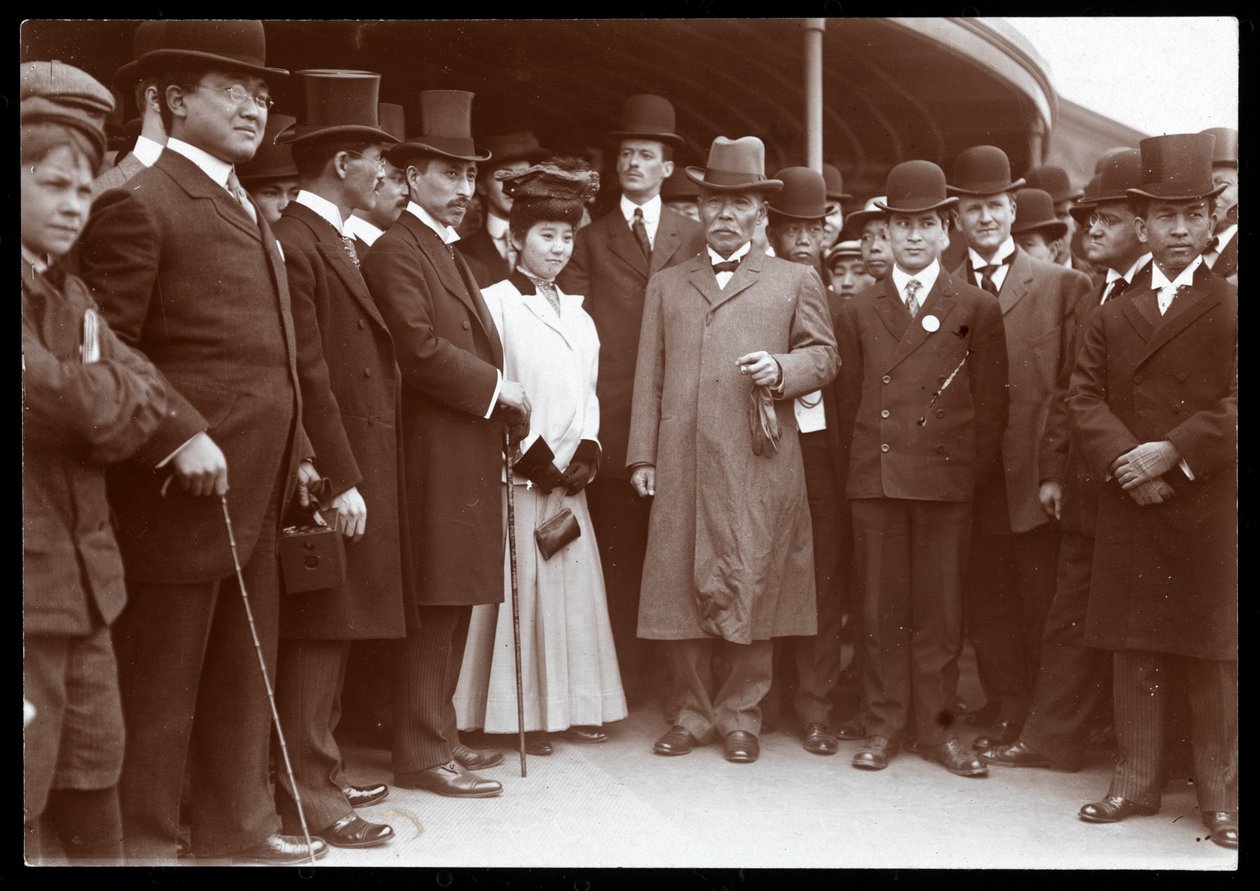 Hrabě Tamemoto Tamesada Kuroki po příjezdu do New Yorku, kolem roku 1900 (stříbrný želatinový tisk) od Byron Company