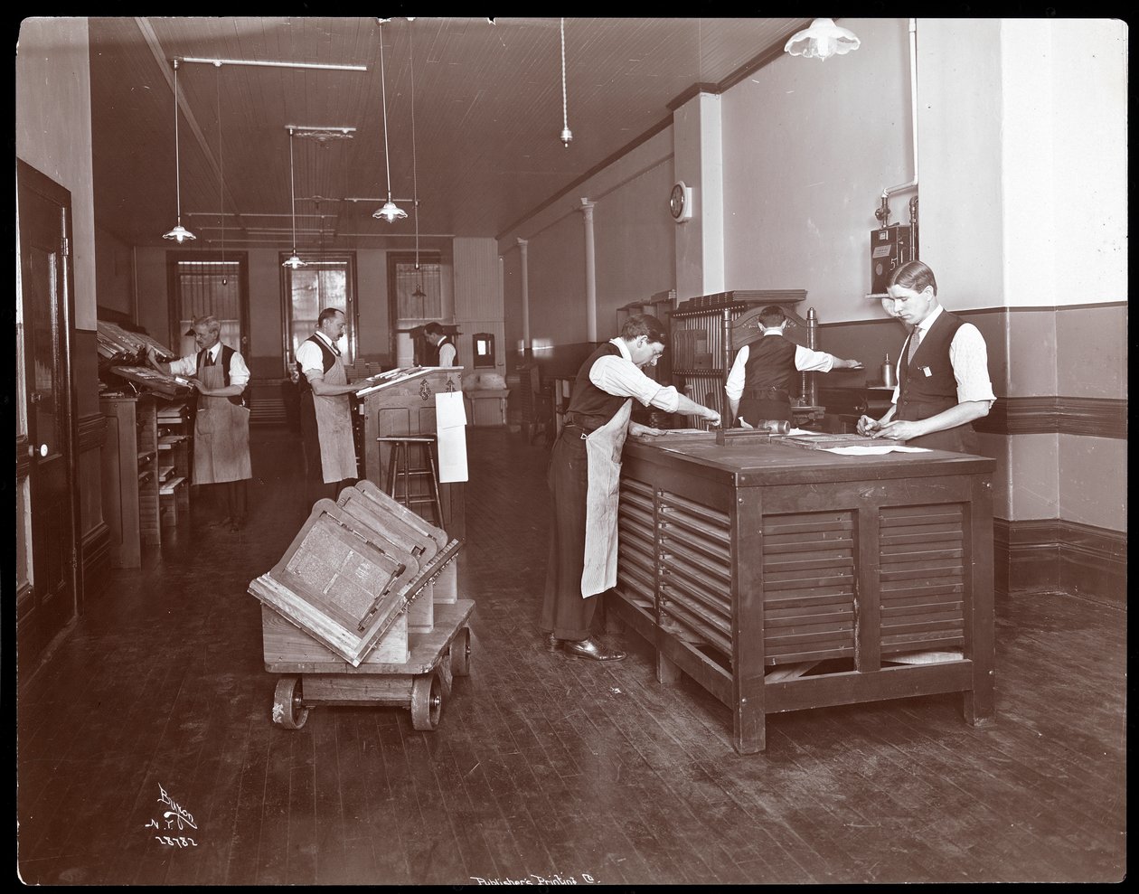 Typesetters working at the Publisher
