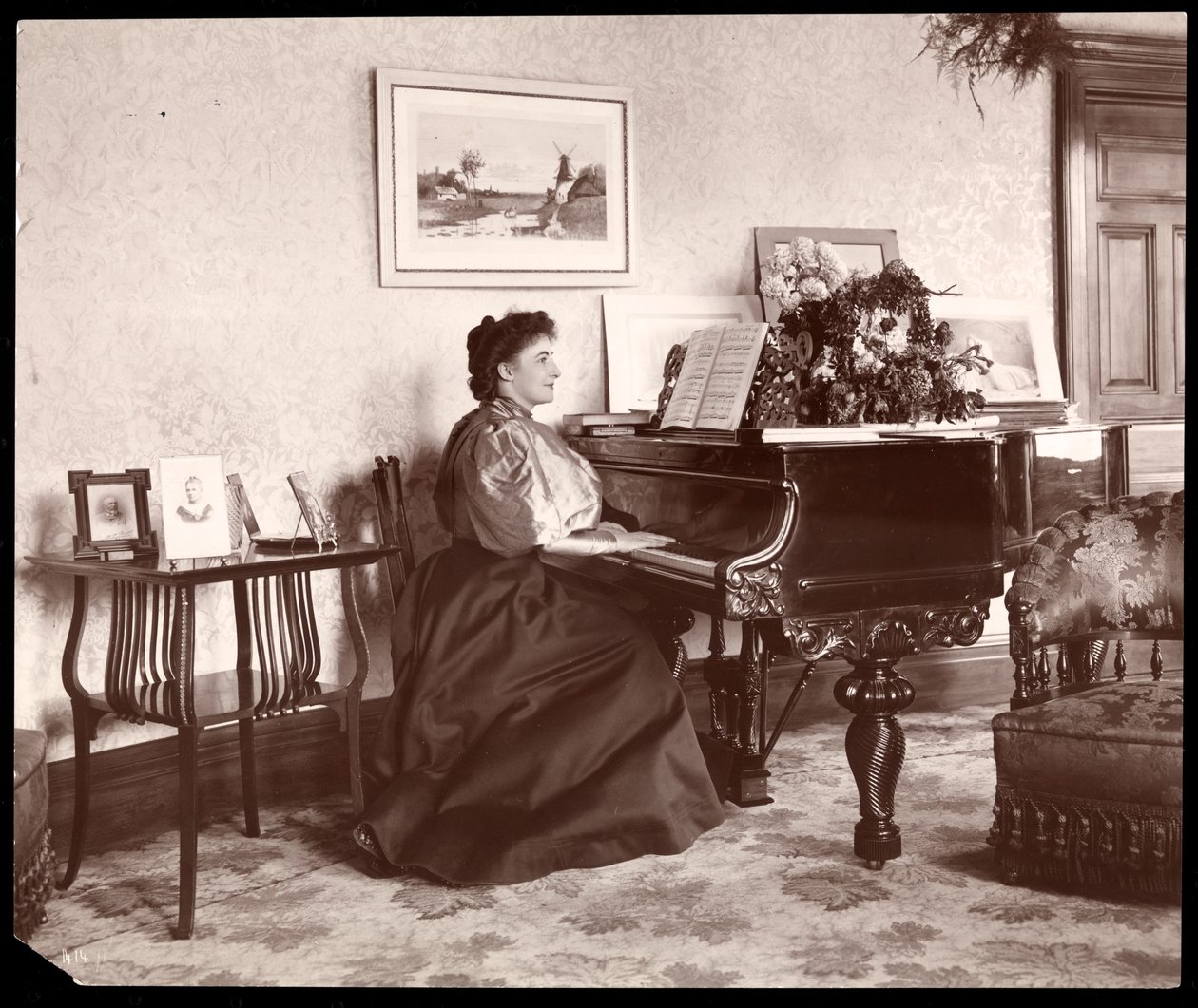 Madame Frances Saville doma, 1895 (stříbrný želatinový tisk) od Byron Company