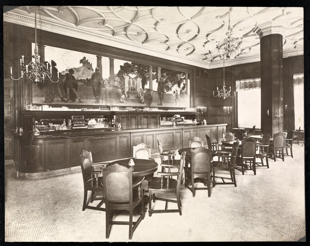 Bar Old King Cole v hotelu Knickerbocker, 1906 (stříbrný želatinový tisk) od Byron Company