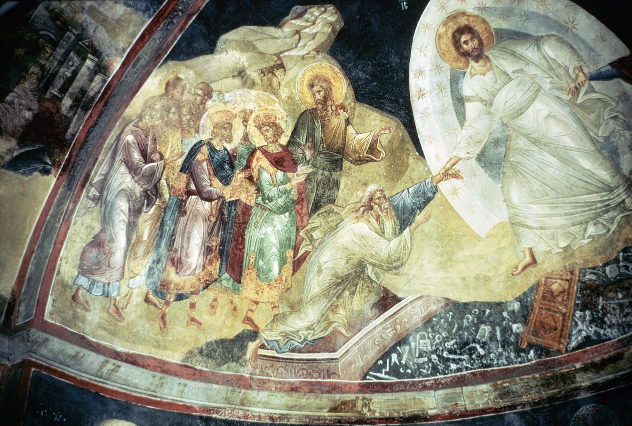 Anastáza v klenbě pařížské apsidy, 1310-20 od Byzantine