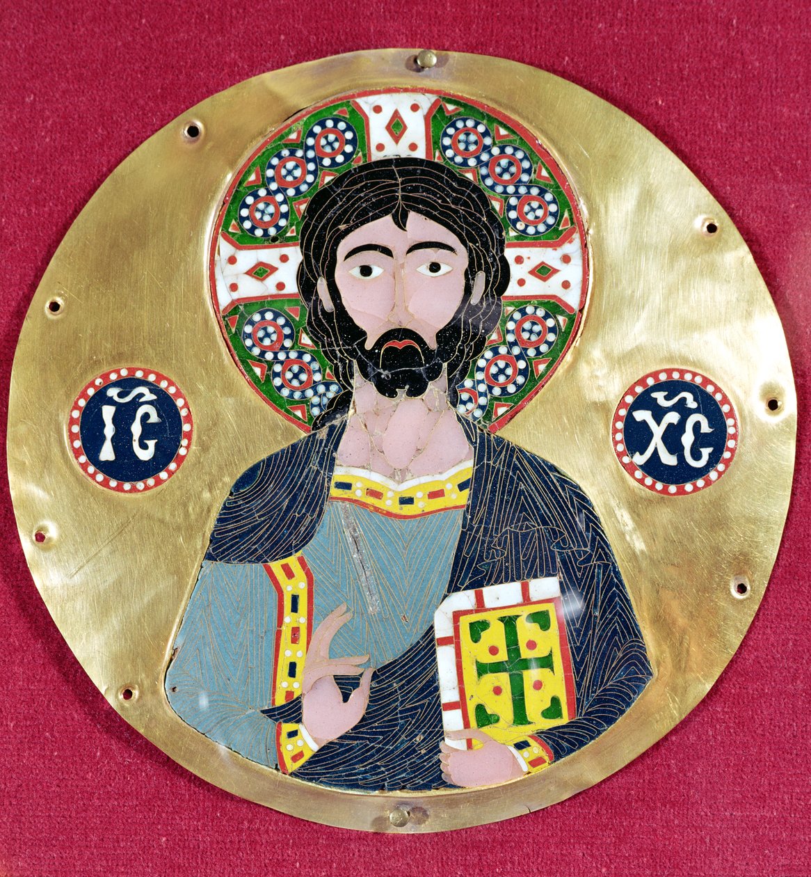 Christ Blessing, 10.-11. století (zlato a smalt) od Byzantine
