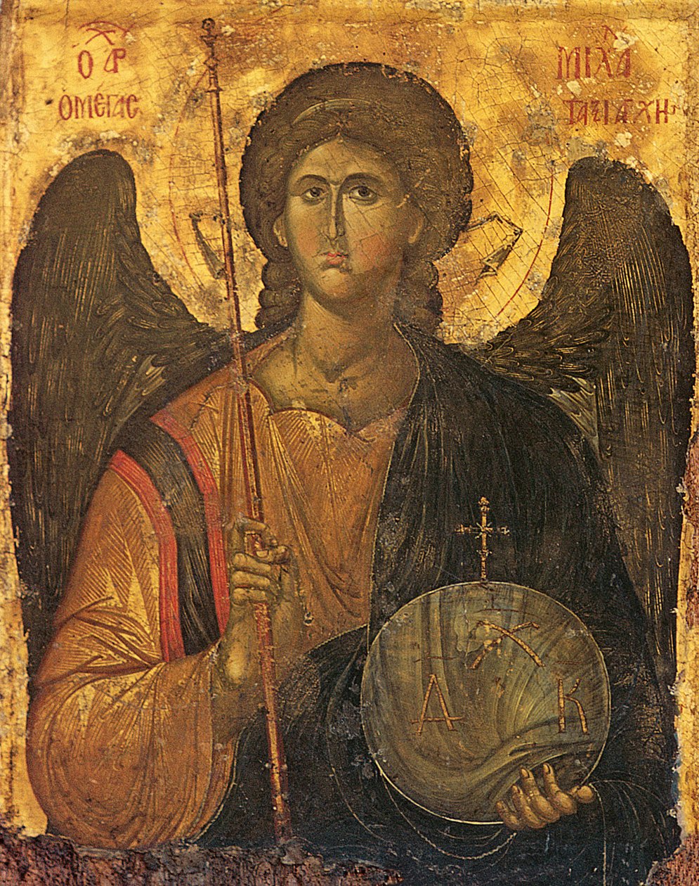 Svatý Michael (tempera na desce) od Byzantine