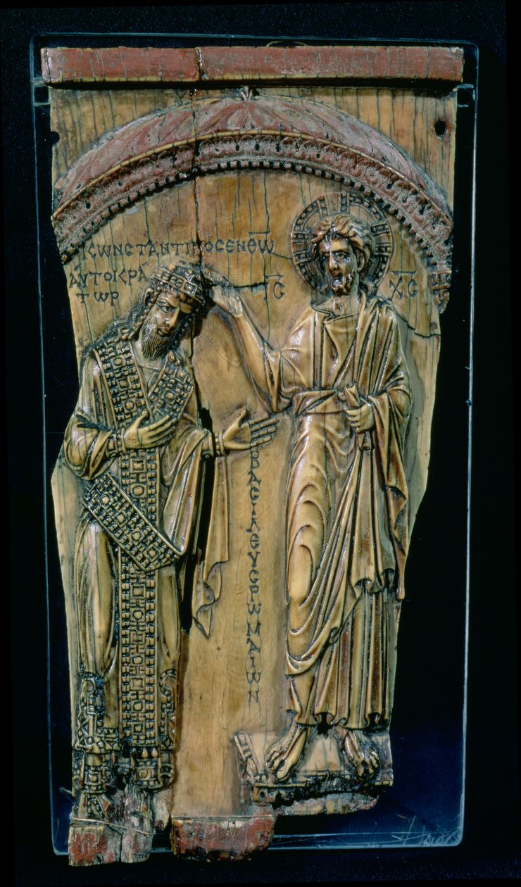 Kristus korunuje císaře Konstantina VII. od Byzantine Byzantine