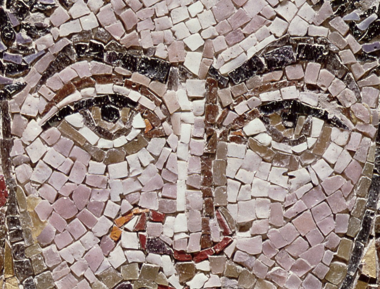Císař Justinián I. (483–565) kolem 547 n. l. (mozaika) (detail 140283) od Byzantine School
