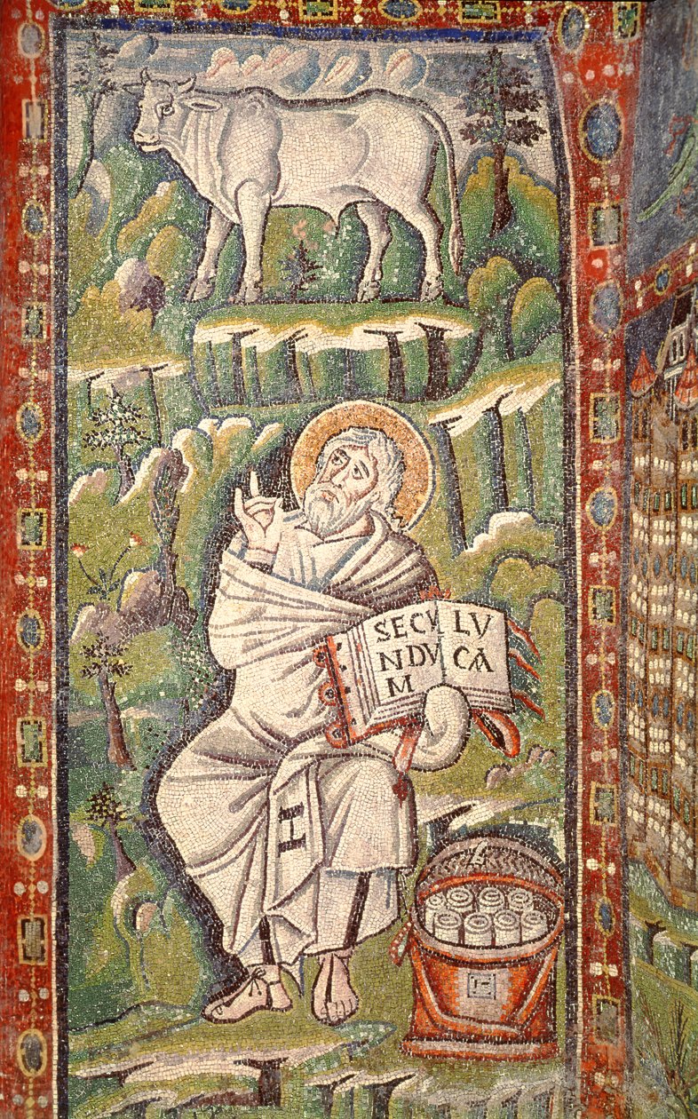 Svatý Lukáš Evangelista (mozaika) od Byzantine School