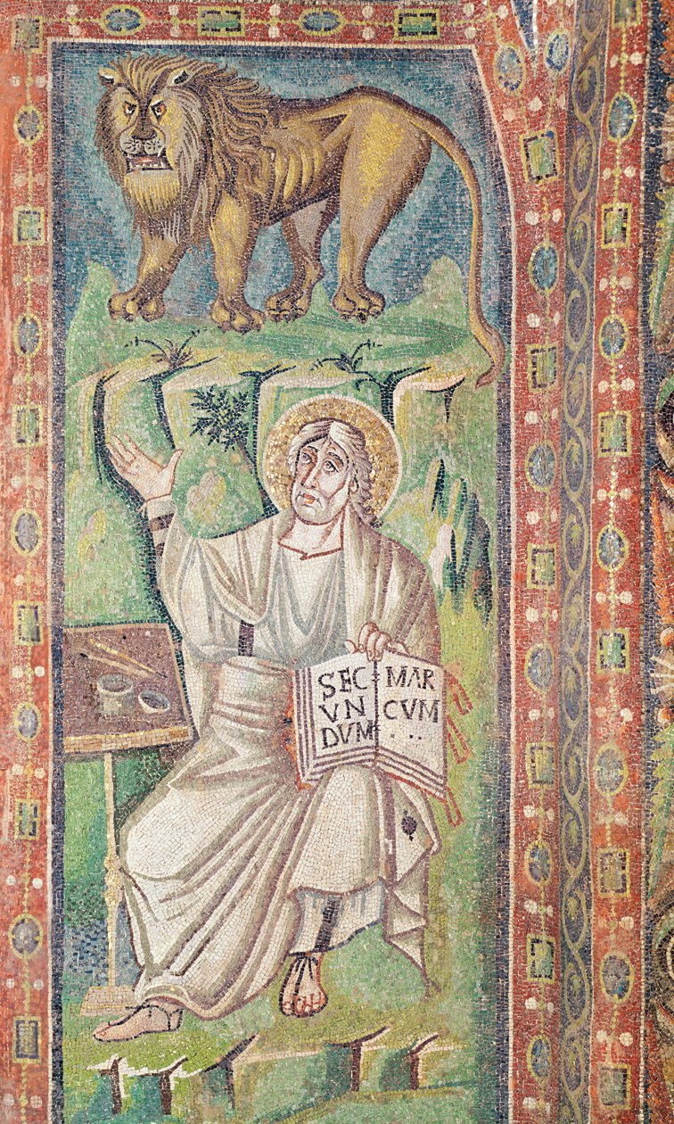 Evangelista sv. Marka (mozaika) od Byzantine School