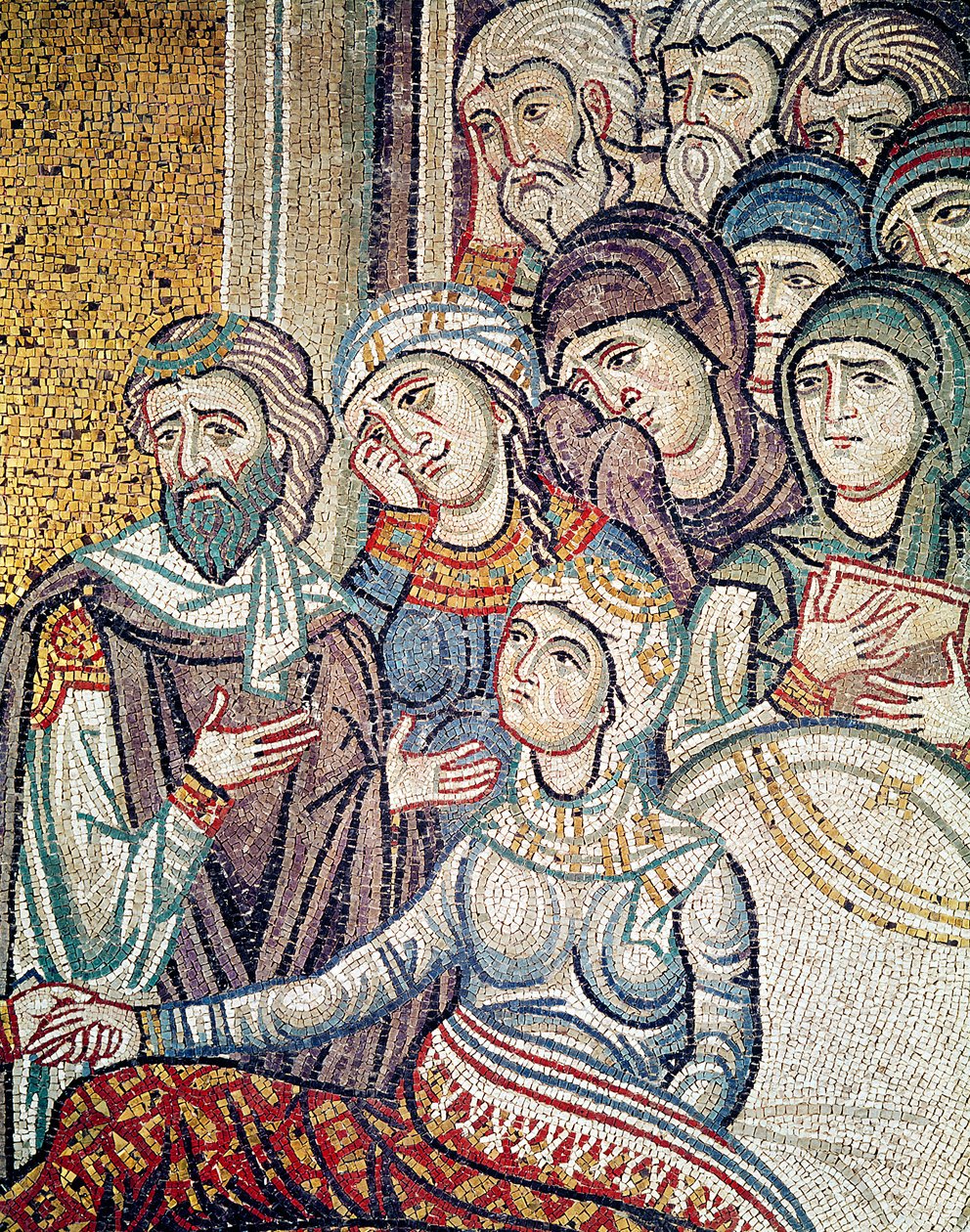 Vzkříšení Jairovy dcery (mozaika) (detail) od Byzantine School
