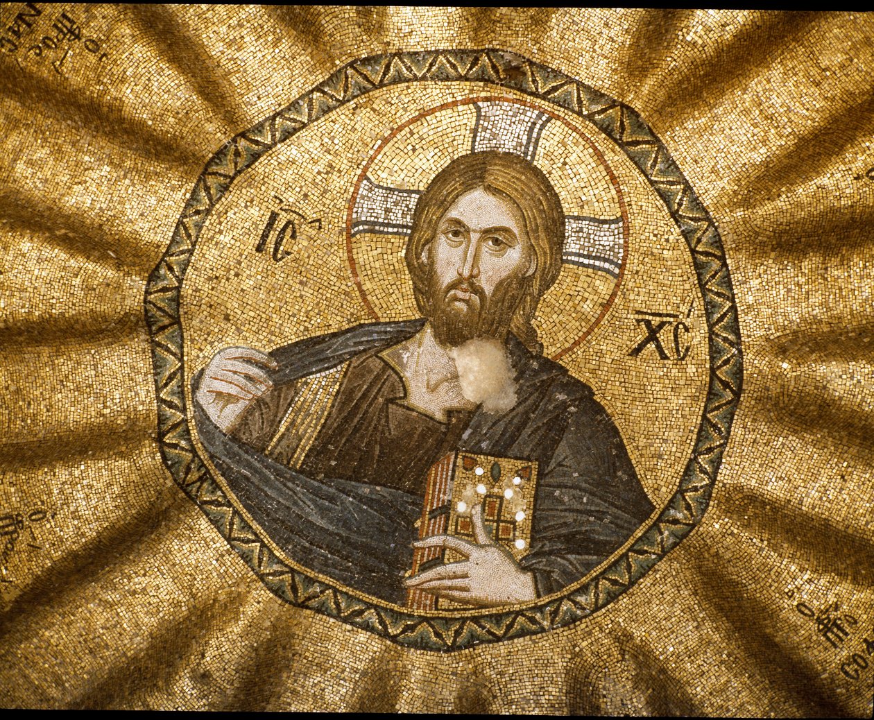 Kristus pantokrator (nebo Kristus ve slávě) (Mozaika od Byzantine