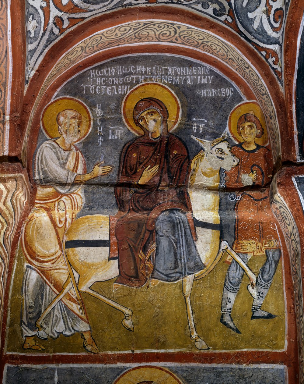 Let do Egypta, byzantská freska (12. století), Karanlik Kilise (Temný kostel) (12.-13. století), Goreme (Seznam světového dědictví UNESCO od Byzantine