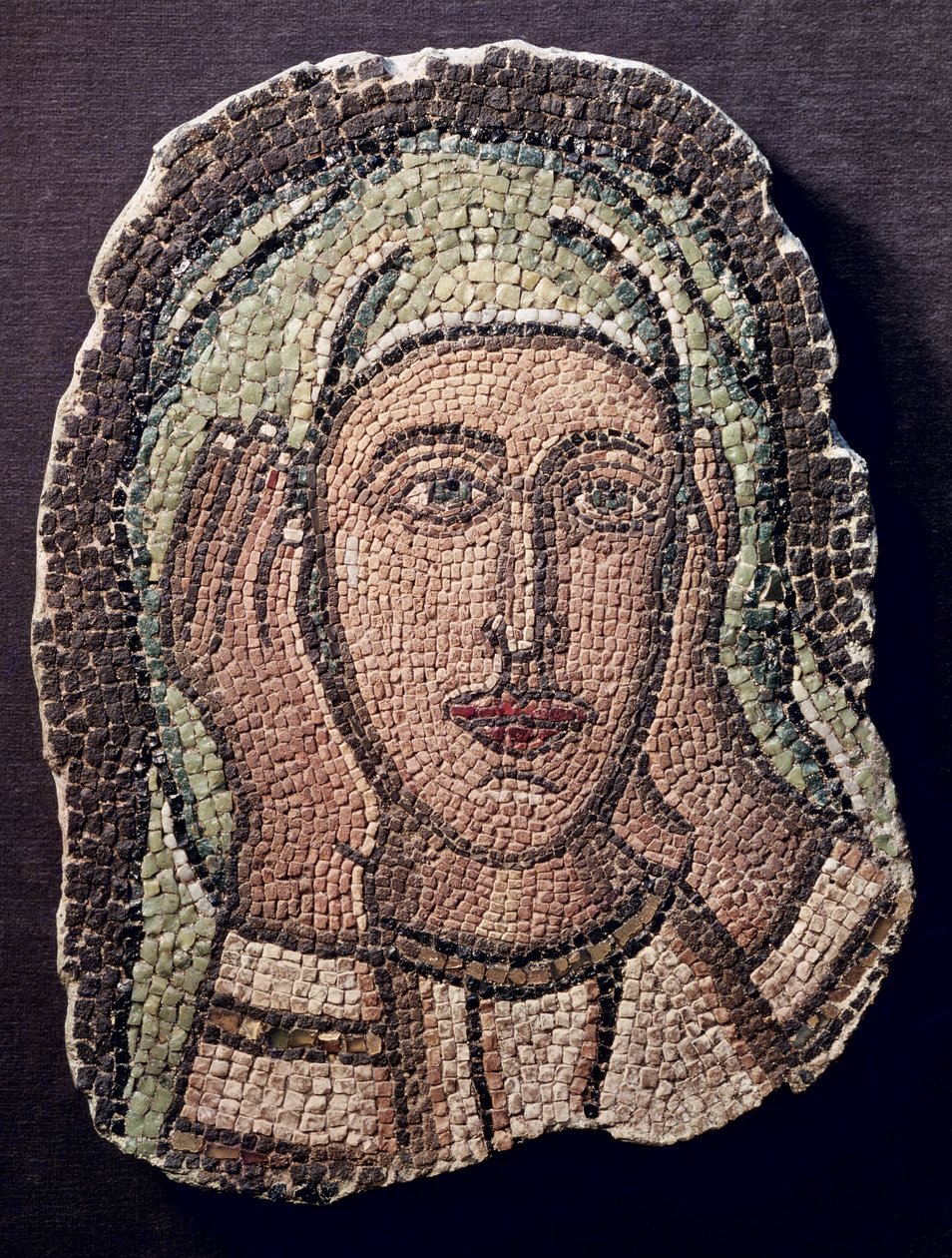 Hlava jedné ze svatých žen z Turecka (mozaika) od Byzantine