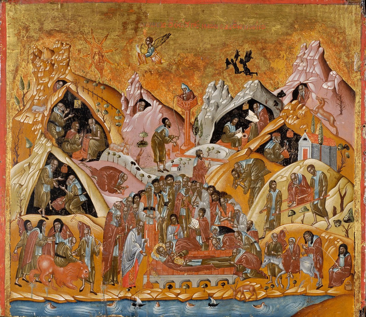 Usnutí svatého Sabba Posvěceného, konec 16. stol. od Byzantine