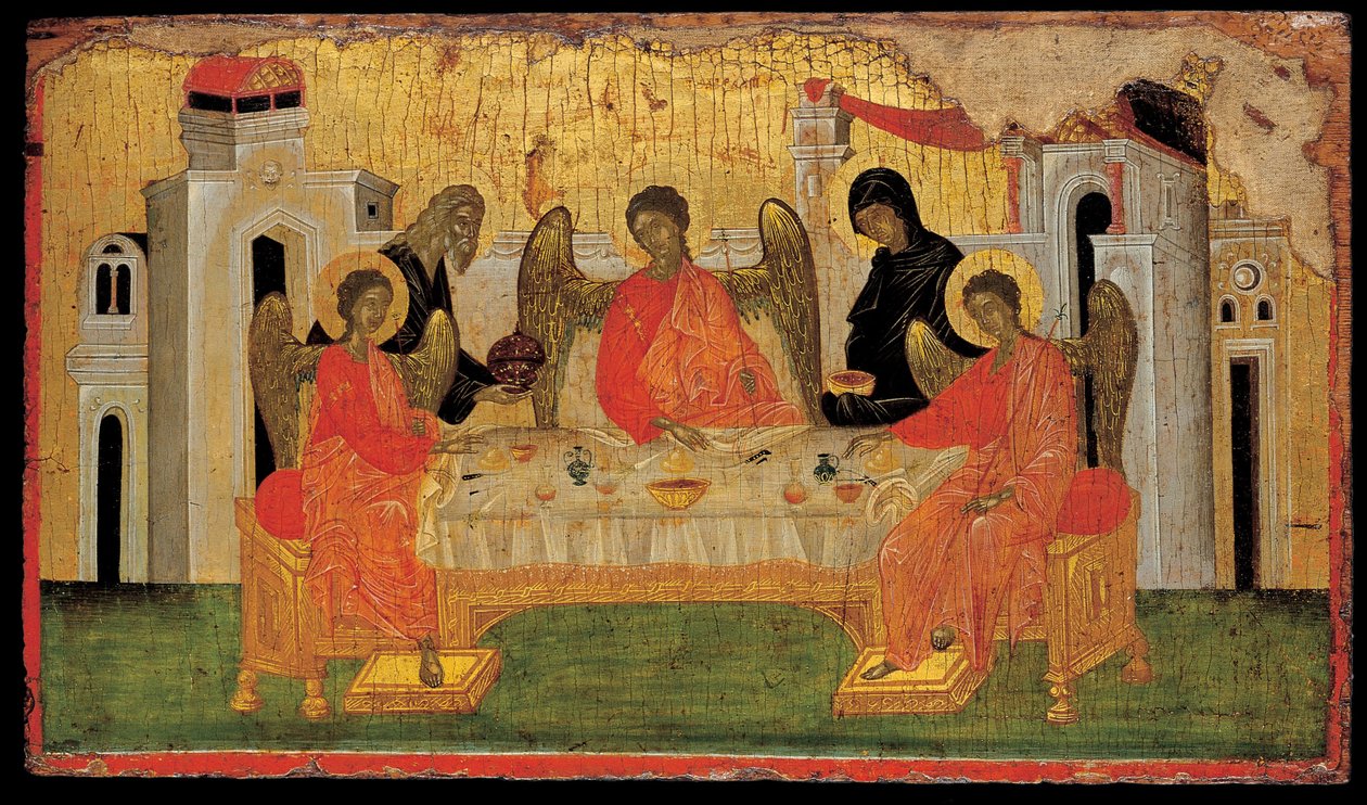 The Hospitality of Abraham Old Testament Trinity, cca 1380 od Byzantine