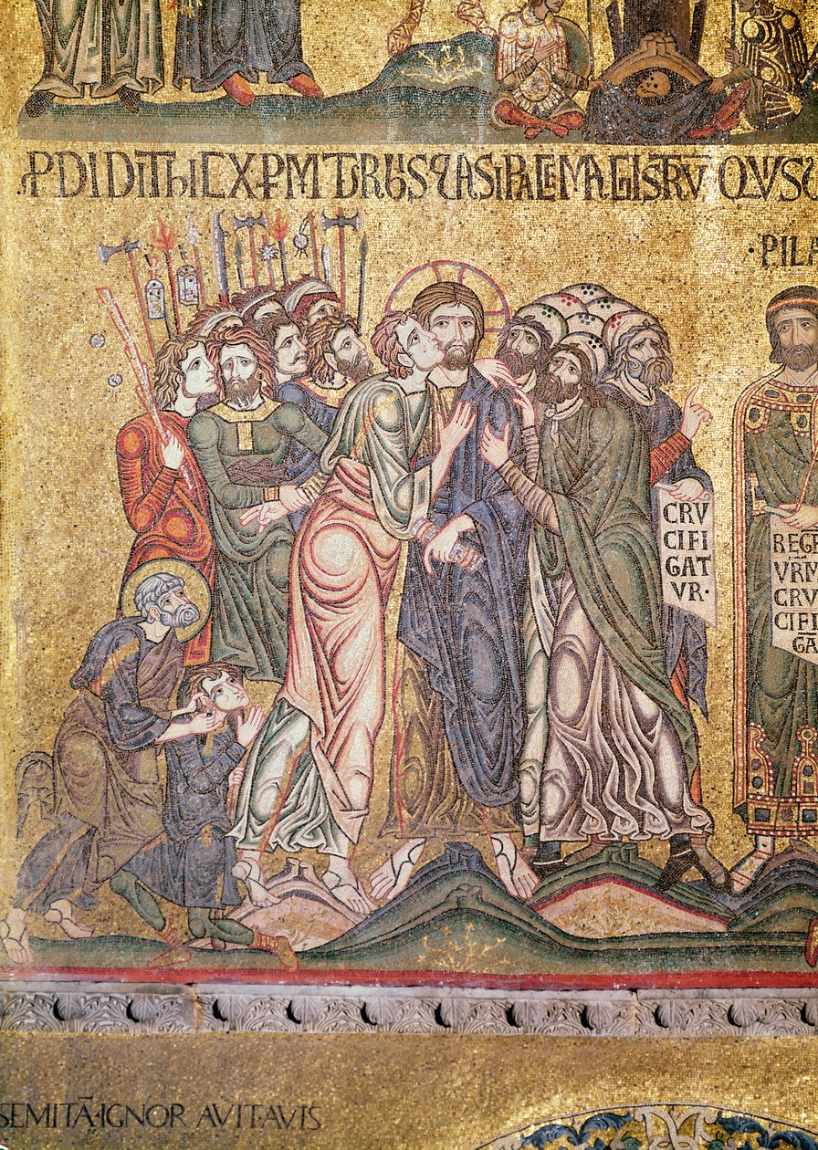 Jidášův polibek (mozaika) od Byzantine