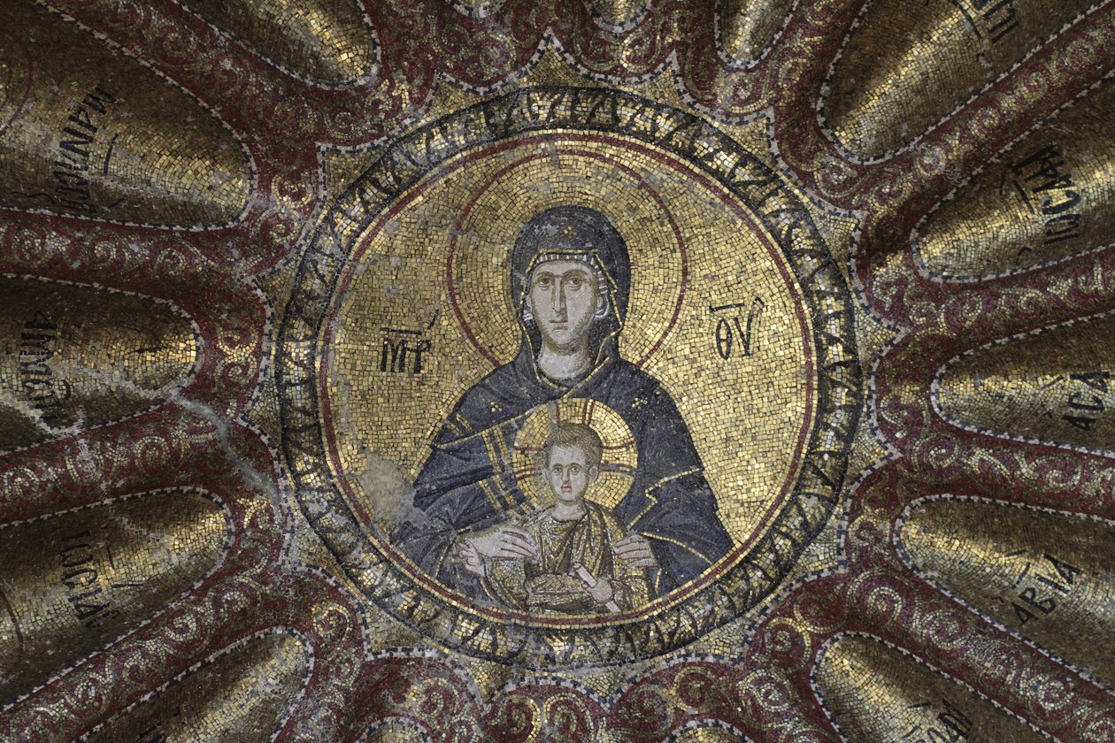 Panna a dítě, v kostelním muzeu Chora od Byzantine