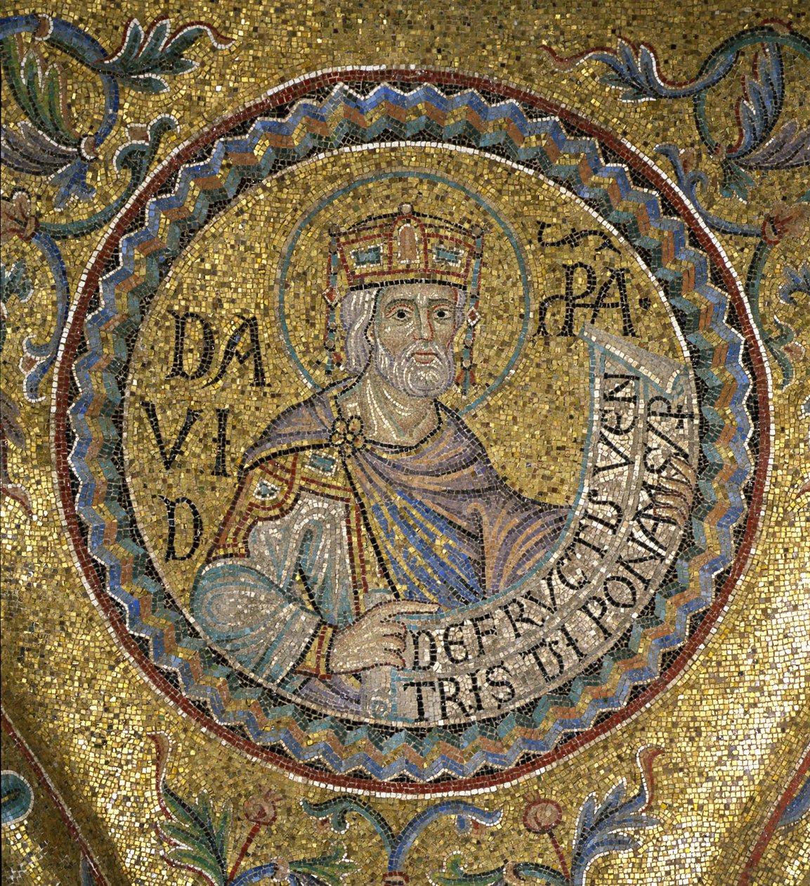 Král David Detail vnitřní mozaiky v bazilice sv. Marka, 13. století od Byzantine Byzantine