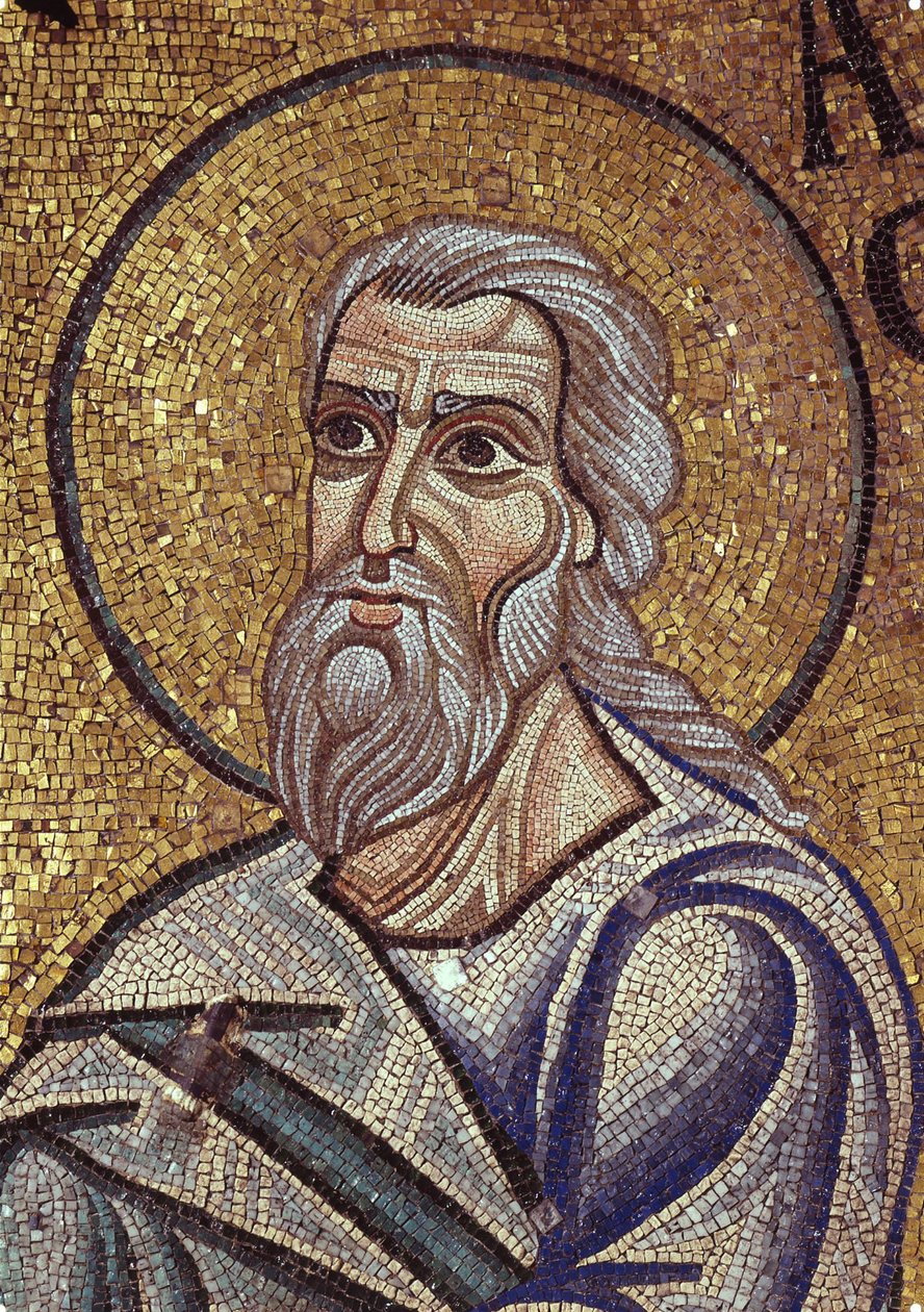 Prorok Habakuk Detail vnitřní mozaiky v bazilice sv. Marka, 12. století od Byzantine Byzantine