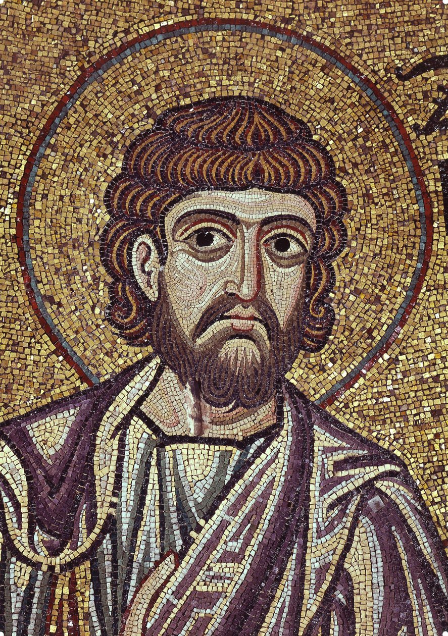Prorok Zachariáš Detail vnitřní mozaiky v bazilice sv. Marka, 12. století od Byzantine Byzantine