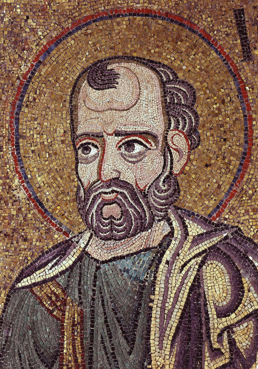 Prorok Jonáš Detail vnitřní mozaiky v bazilice sv. Marka, 12. století od Byzantine Byzantine