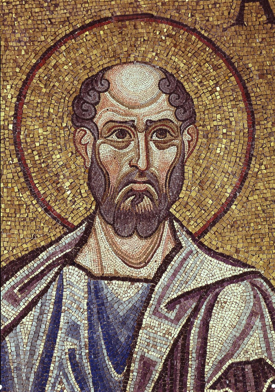 Prorok Obadiah Detail vnitřní mozaiky v bazilice sv. Marka, 12. století od Byzantine Byzantine