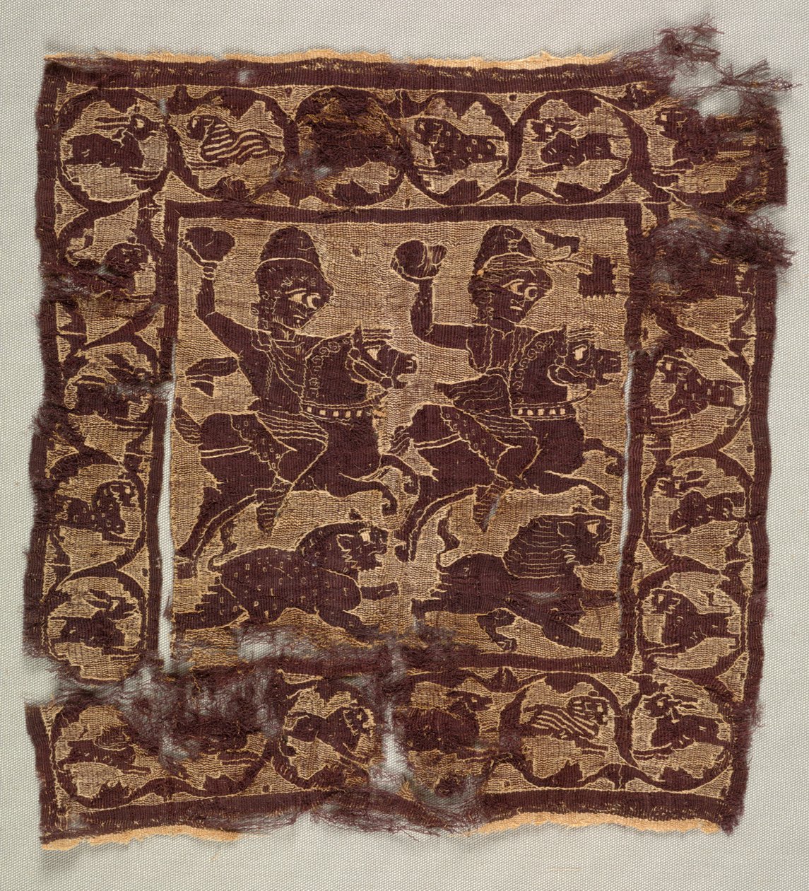 Okrasný čtverec z tuniky od Byzantine PeriodEgyptian