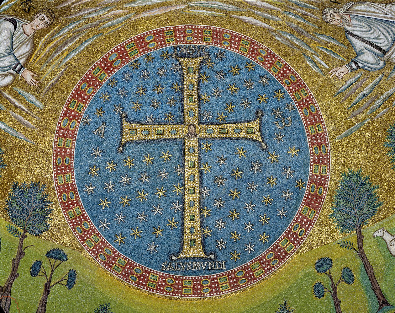 Crux gemmata (mozaika) od Byzantine School