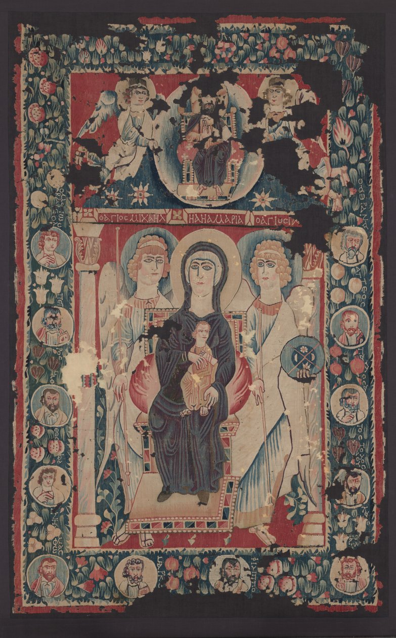 Ikona Panny a dítěte, 500. léta od Byzantine School