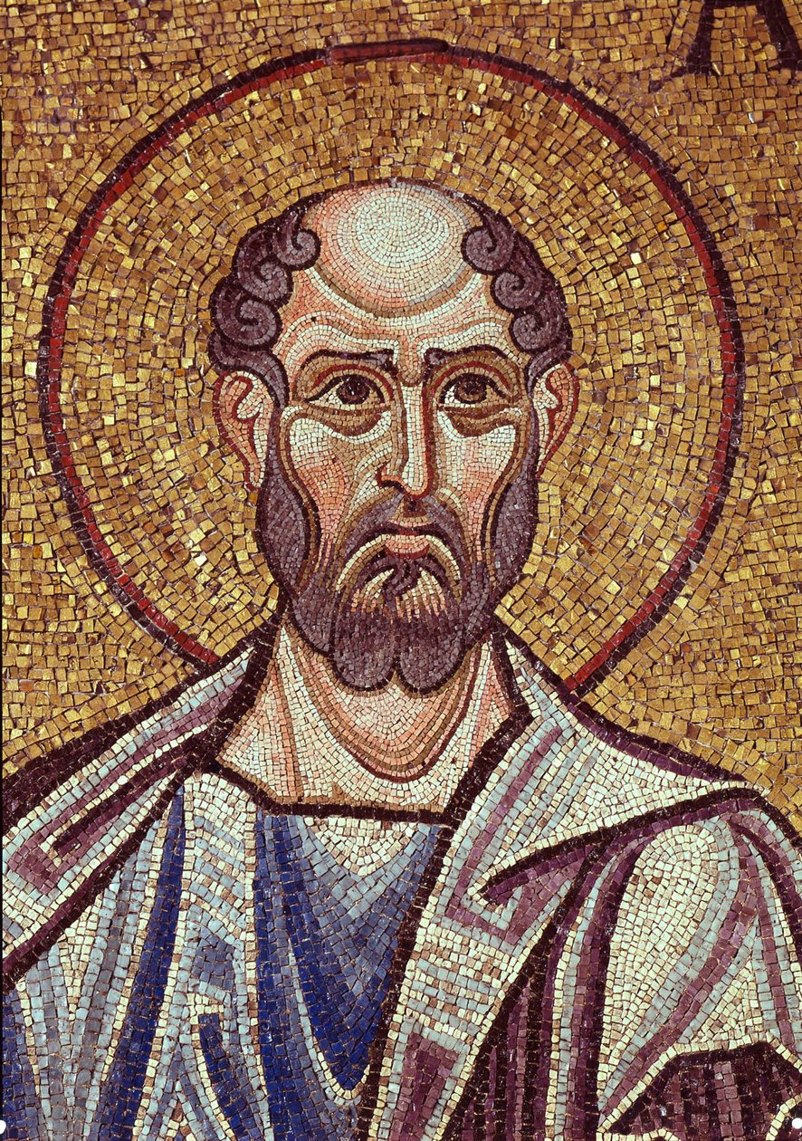 Prorok Abdias (8. nebo 6. století př. Kr.). Dílo byzantského mistra, mozaika, detail výzdoby baziliky svatého Marka v Benátkách (Itálie) od Byzantine School
