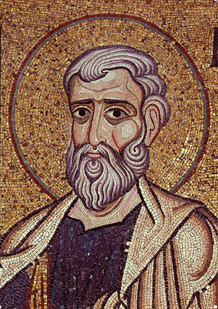 Prorok Haggai. Dílo byzantského mistra, mozaika, detail výzdoby baziliky svatého Marka v Benátkách (Itálie) od Byzantine School