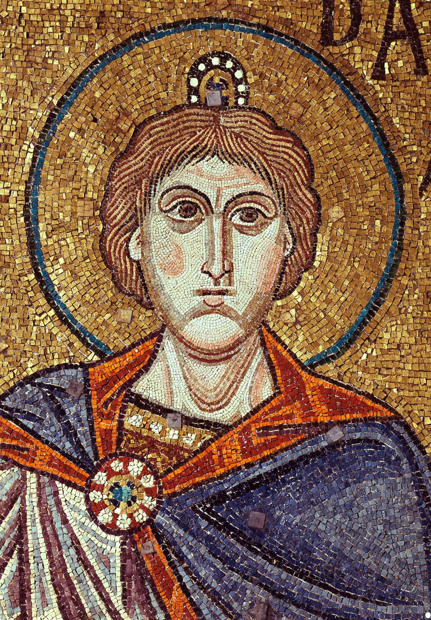 Prorok Daniel (6. století). Dílo byzantského mistra, mozaika, detail výzdoby baziliky svatého Marka v Benátkách (Itálie) od Byzantine School