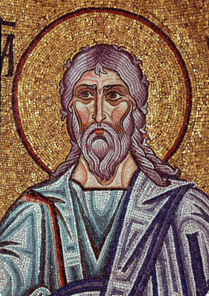 Prorok Jeremiáš (6. století př. Kr.). Dílo byzantského mistra, mozaika, detail výzdoby baziliky svatého Marka v Benátkách (Itálie) od Byzantine School