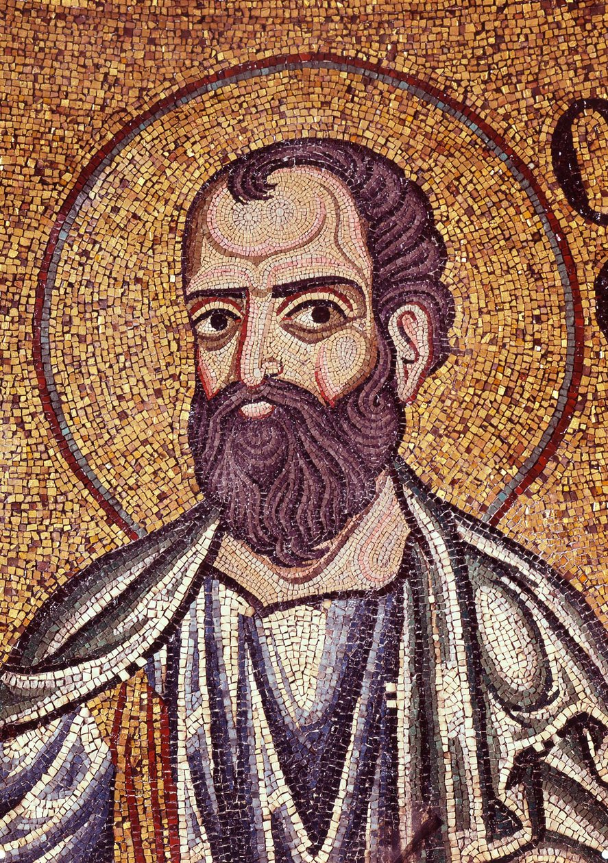 Prorok Malachiáš (5. století př. Kr.). Dílo byzantského mistra, mozaika, detail výzdoby baziliky svatého Marka v Benátkách (Itálie) od Byzantine School
