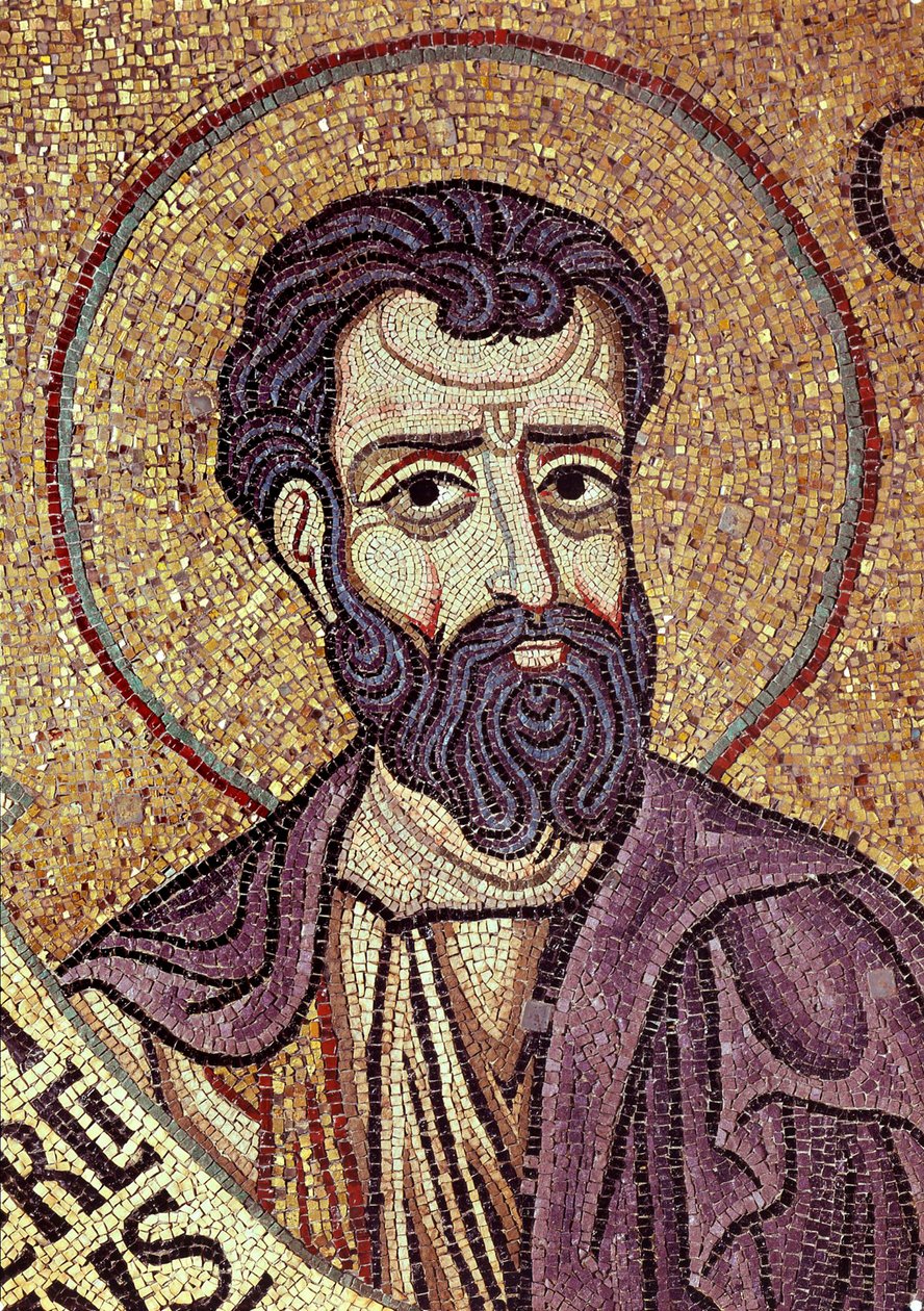 Prorok Ozeáš (8. století př. Kr.). Dílo byzantského mistra, mozaika, detail výzdoby baziliky svatého Marka v Benátkách (Itálie) od Byzantine School