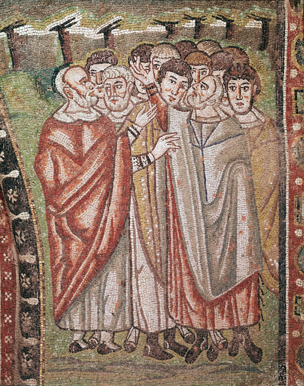 Mojžíšův život (detail mozaiky, 6. století) od Byzantine School