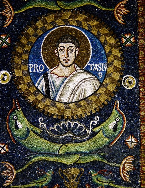 St. Protasio (mozaika) od Byzantine School