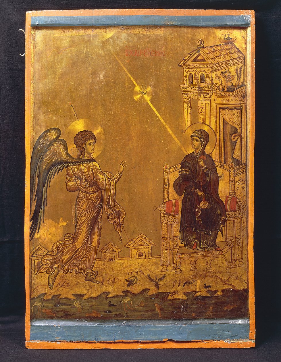 Zvěstování (tempera na panelu) od Byzantine School