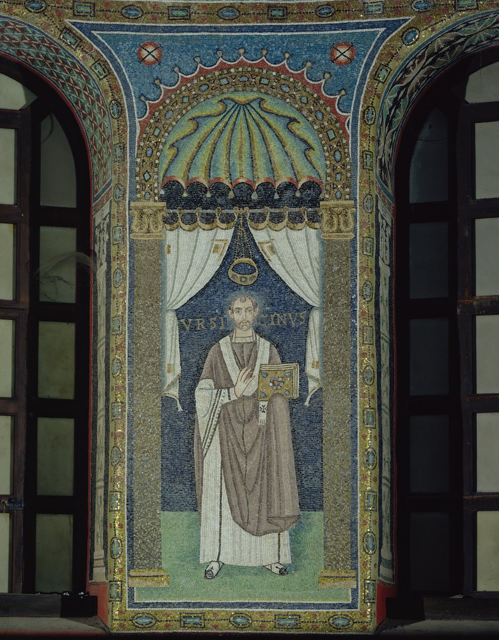 Ursicino, biskup z Ravenny (mozaika) od Byzantine School