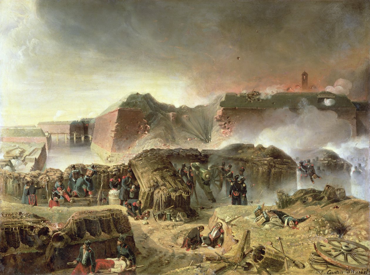 Obléhání Antverp, 23. prosince 1832 od C. Courtois d