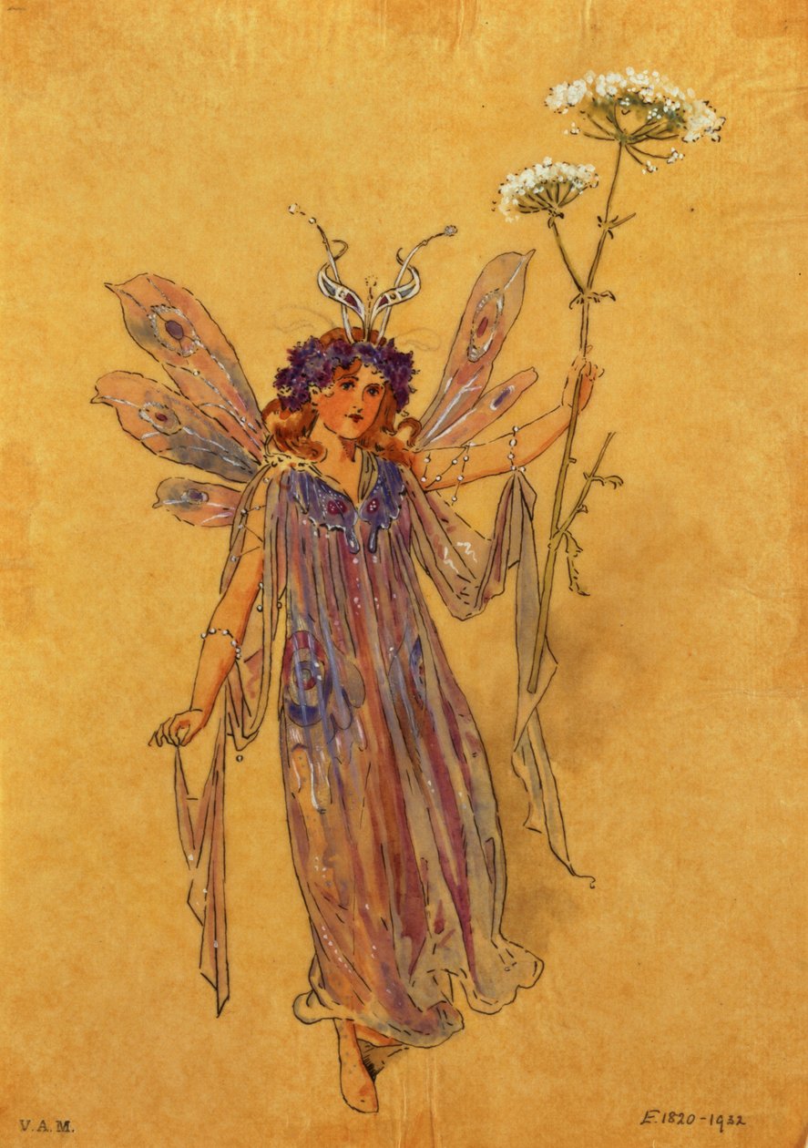 A Fairy, kostýmní návrh pro Sen noci svatojánské, produkoval R. Courtneidge v Princes Theatre, Manchester od C. Wilhelm