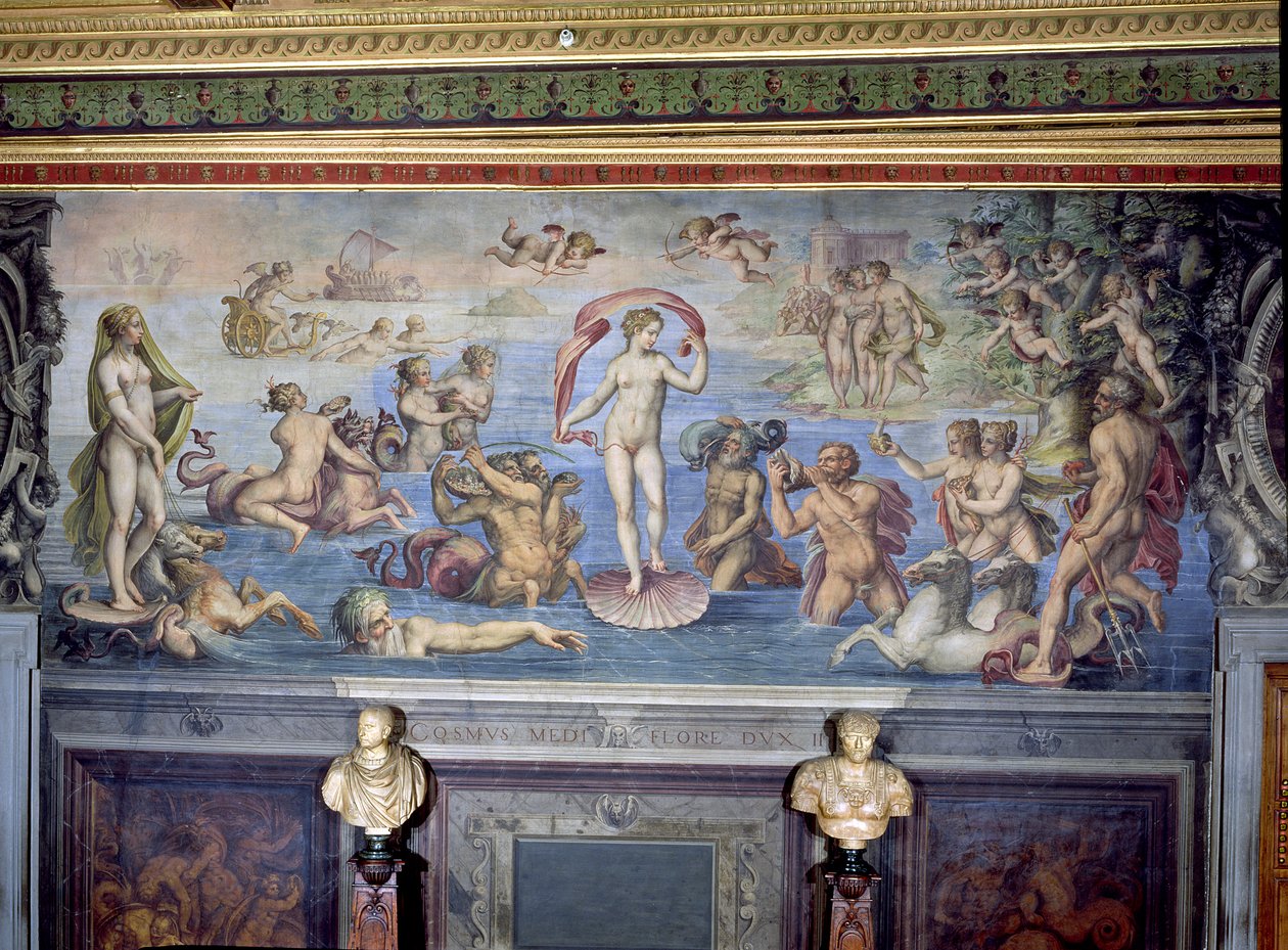 Zrození Venuše, 1555 (detail obrazu 82448) od C. and Vasari, G. Gherardi
