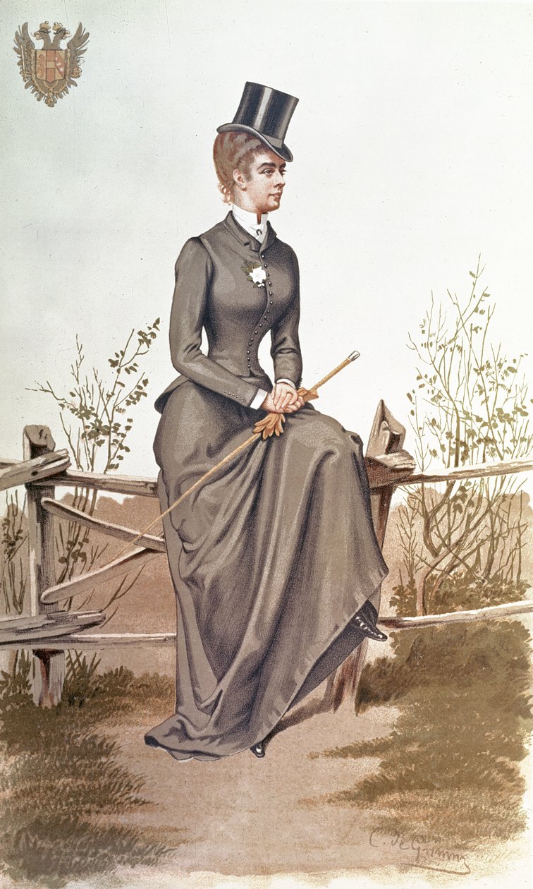 Alžběta Bavorská (1837-96), litografie Vincent Brooks, Day und Son, hospoda. dubna 1884 ve Vanity Fair od C de Grimm