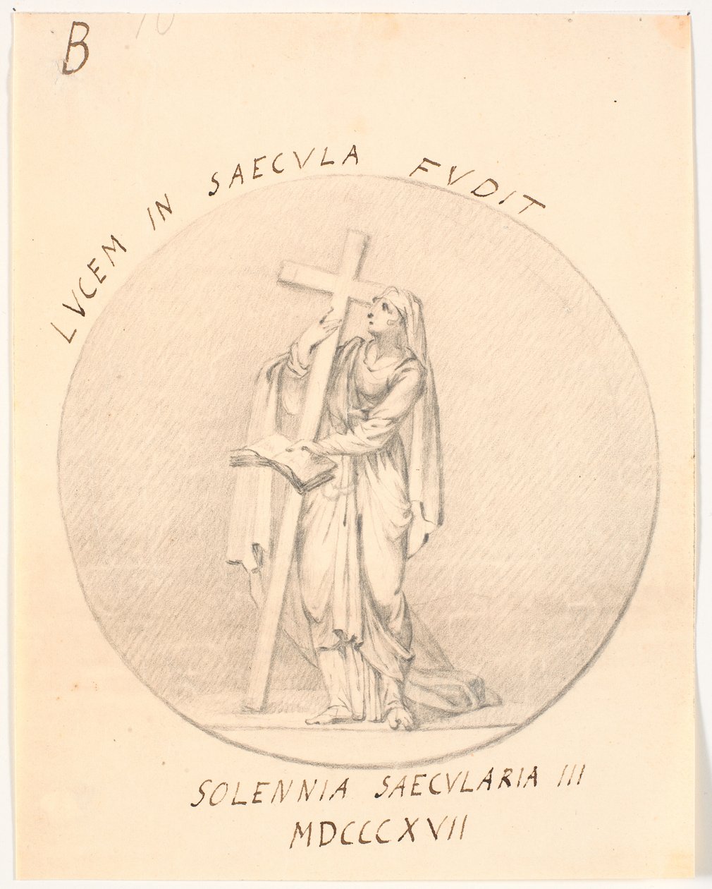Medailon s alegorickou ženskou postavou od C.A. Lorentzen